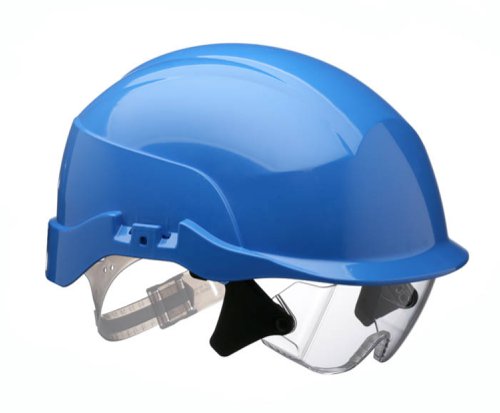 Centurion Spectrum Safety Helmet Blue C / W Integrated Eye Protection Blue 