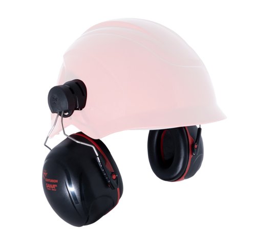 CNSANA34 | Sana Ear Defenders offer a wide range of attenuation levels, from 25dB to 34dB, to suit the majority of industrial environments, providing protection against light industry noise through to extremely high noise levels. The Sana range was developed to provide superior performance and enhanced comfort and fit as well as being fully compatible with Centurion’s safety helmets and face protection. Stylish cup design in matt Black with gloss features, Colour coded ring and front printing for easy identification and selection of the correct attenuation level, Easy to adjust steel arms for quick personalised fit, Compatible with the full range of Centurion safety helmets and face protection (supplied with Euro & connect clips), Soft wide cushions for maximum comfort, The Sana ear defender range is also available as headband mounted versions, H=36dB,M=322dB,L=25dB, SNR 34dB