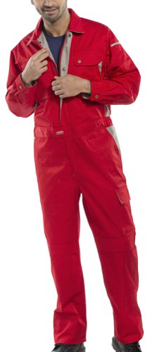 Beeswift Click Premium Boilersuit 250gsm Polycotton Red
