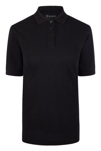 CLICK WORKWEAR WOMEN´S BLACK S/S POLO SHIRT