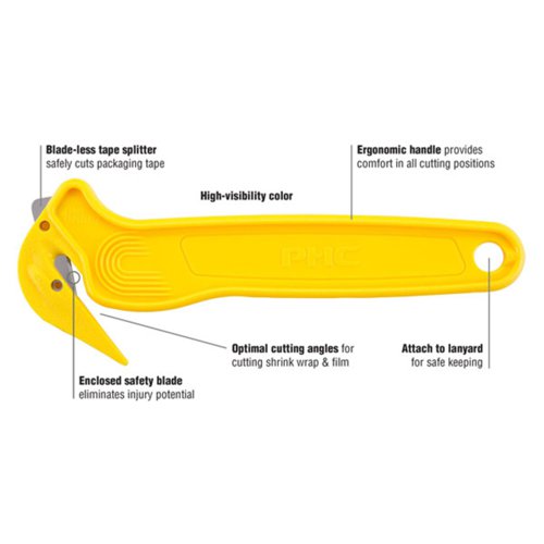 Disposable film cutters yellow