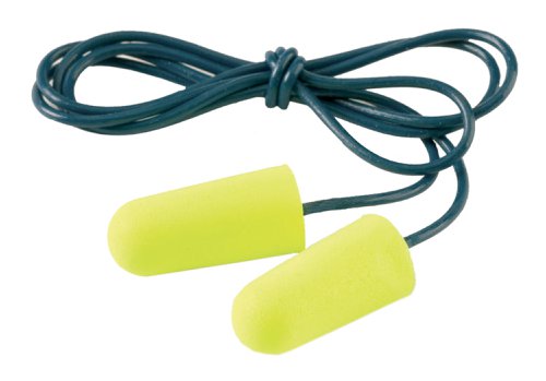 3MES01005N | E·A·Rsoft is made from a slow expanding, environmentally friendly, polyurethane foam material. We have successfully developed an earplug that provides evenly distributed pressure, giving flexibility, a good seal with optimum comfort. E ·A ·Rsoft Yellow Neons are also available with a blue vinyl connecting cord, for use in food manufacture and food process industries.  Attenuation: SNR 36dB, H=34dB, M=34dB, L=31dB