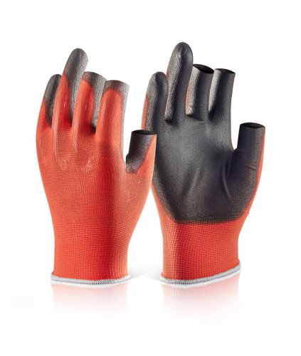 Pu Coated 3 Fingerless Glove