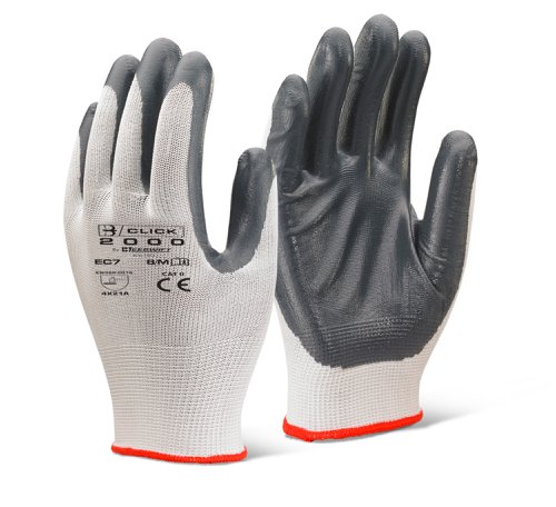 M-EC7N | 35% polyester + 65% Nitrile, Nitrile coated palm and fingers. Ventilated back. Lightweight for maximum dexterity and comfort with sensitivity. Suitable for general assembly handling and engineering applications, EN388: 2016, Level 4 - Abrasion, Level X - Cut Resistance, Level 2 - Tear Resistance, Level 1 - Puncture, Level A - ISO 13997 Cut Resistance