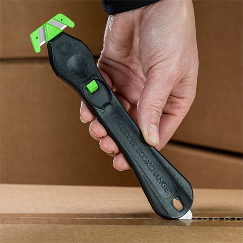 Klever Eco Xchange 20 Safety Cutter Black/Green Box 10  ECO-200XC-20EXN