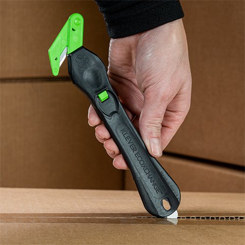 ECO-200XC-30EXN Klever Eco Xchange 30 Safety Cutter Black/Green Box 10