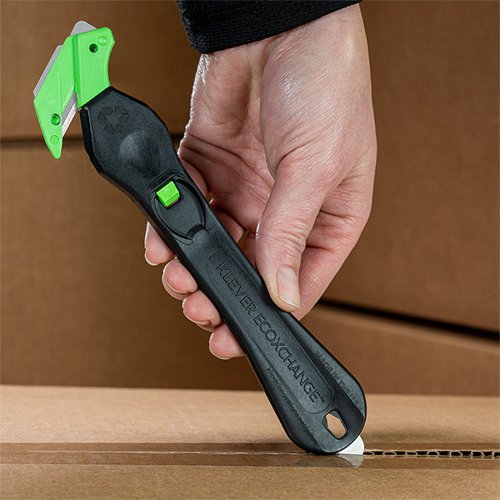 ECO-200XC-35EXN Klever Eco Xchange 35 Safety Cutter Black/Green Box 10