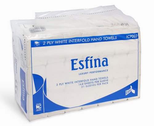 NWICP002 Esfina Interfold Towel Carry Pack White 