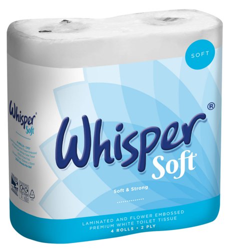 Esfina Whisper Soft Luxury Toilet Roll 2Ply White 