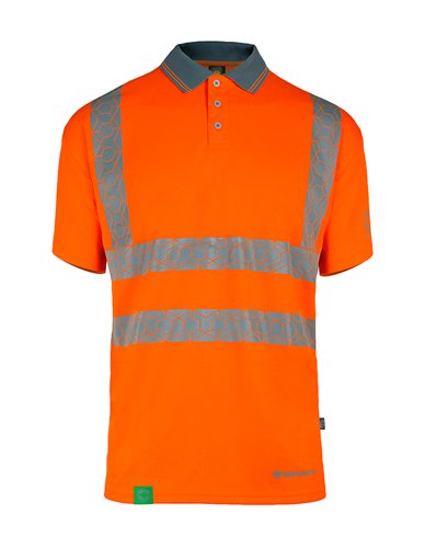 Envirowear Hi-Vis Polo Shirt Short Sleeve Orange Xl