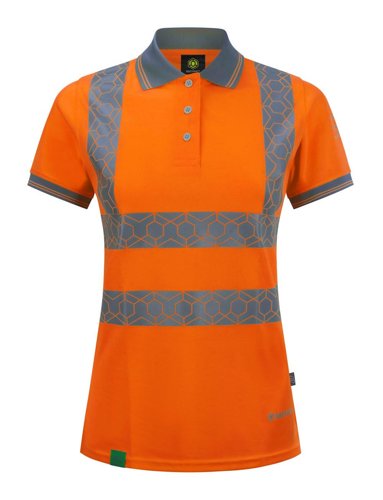 Envirowear Recyclable Womens Hi Vis S/S Polo Shirt Or 06 (XS)