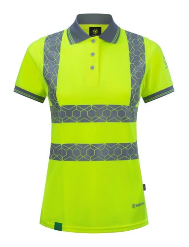 Envirowear Recyclable Womens Hi Vis S/S Polo Shirt Sy 06 (XS)