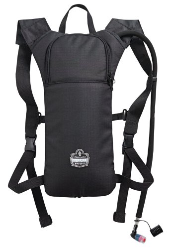 EY5155BL | Low Profile Hydration Pack: Keeps workers hydrated when they're away from water sources. Features, Durable 600D water-resistant rip stop polyester shell, Zip-up cap cover keeps debris and contaminants at bay, Insulated pack and tube keeps water cool, 100% anti-microbial bite valve with cover to protect against contaminants, Bite valve cover for protection from contaminants, Breakaway shoulder straps for added safety, Dual Cap bladder featuring smaller (60mm) cap nestled into larger (80mm) cap for easy water and ice filling, Capacity: 2L (2000mL) / 70oz / 2.2 hours . Application, Fire/Rescue/EMT, Construction, Freight/Baggage, Oil/Gas Refining, Drilling/Mining, Landscaping/Grounds