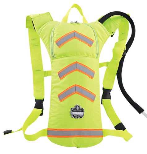 EY5155Y | Low Profile Hydration Pack: Keeps workers hydrated when they're away from water sources. Features, Durable 600D water-resistant rip stop polyester shell, Zip-up cap cover keeps debris and contaminants at bay, Insulated pack and tube keeps water cool, 100% anti-microbial bite valve with cover to protect against contaminants, Bite valve cover for protection from contaminants, Breakaway shoulder straps for added safety, Dual Cap bladder featuring smaller (60mm) cap nestled into larger (80mm) cap for easy water and ice filling, Capacity: 2L (2000mL) / 70oz / 2.2 hours . Application, Fire/Rescue/EMT, Construction, Freight/Baggage, Oil/Gas Refining, Drilling/Mining, Landscaping/Grounds