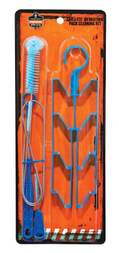 EY5159 | Hydration Pack Bladder Cleaning Kit: compatible with all Chill-Its bladders designed to help keep all components clean and fresh. Features, Compatible with any Chill-its bladder, Drying rack to air dry bladder, Bladder cleaning brush, Delivery system cleaning brush, Bite-Valve cleaning brush Application, Fire/Rescue/EMT, Construction, Freight/Baggage, Oil/Gas Refining, Drilling/Mining, Landscaping/Grounds