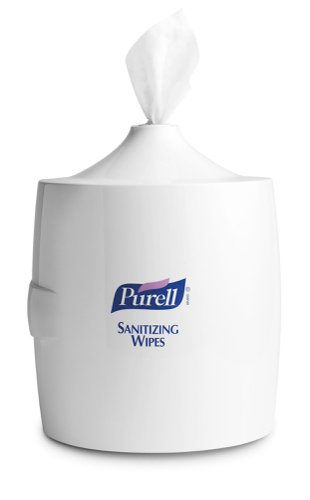 GJ9019-01 | High-capacity wall-mount dispenser for PURELL® Wipes. Holds 1,200 and 1,500 count wipes containers, Convenient and easy to install, Durable construction, Refill option GJ9218-02