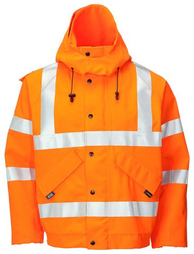 Gore-Tex Foul Weather Bomber Jacket No Hood Orange