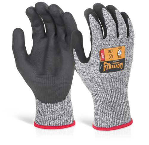 Beeswift Glovezilla Nitrile Palm Coated Glove Grey XL (Pair)