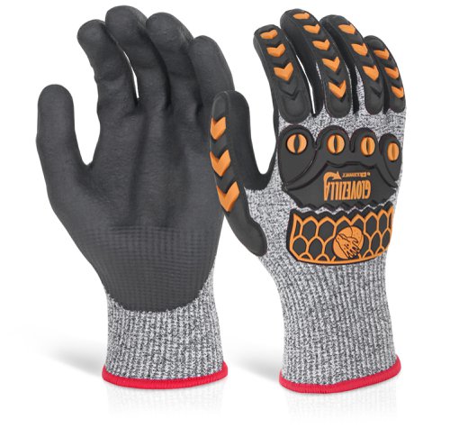 GZ04GYM Beeswift Glovezilla Nitrile Palm Coated Glove Grey M (Pair)