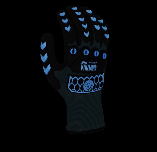 GZ66BXXL Beeswift Glovezilla Glow In The Dark Foam Nitrile Glove Blue 2XL (Pair)