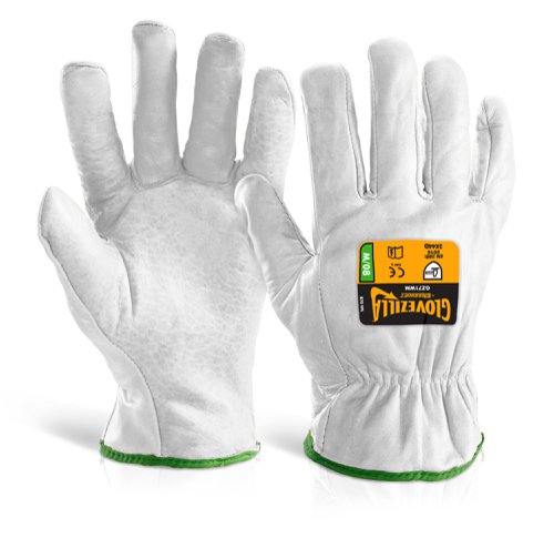 GZ71WM Beeswift Glovezilla Cut Resistant Drivers Glove White M (Pair)