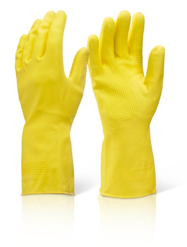 Beeswift Household Heavy Weight Yellow S Re-usable Gloves HHHWS