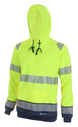 Beeswift B-Seen High Visibility Two Tone Hoody Saturn Yellow/Navy