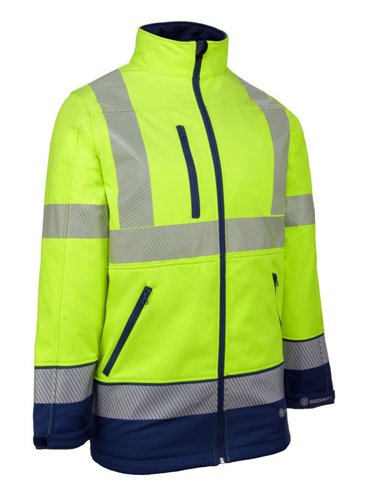 Beeswift Hivis Two Tone Softshell Saturn Yellow/Royal Med Sstt