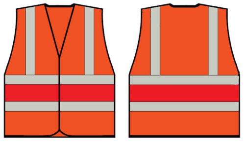 Beeswift High Visibility Orange Vest With Red Band Med