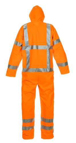 Hydrowear Norg Multi Hydrosoft Flame Retardant Anti-Static High Visibility Waterproof Coverall Orange L Overalls, Bibs & Aprons HYD068901ORL