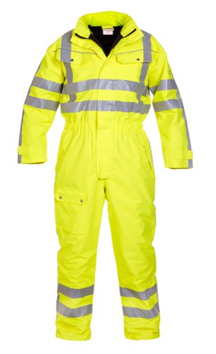 Hydrowear Uelsen Simply No Sweat High Visibility Waterproof Winter Coverall Yellow L
