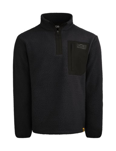 JCB Unisex Borg Fleece Black 2XL