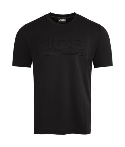 JCB Unisex 3D Embossed T-Shirt Black 2XL