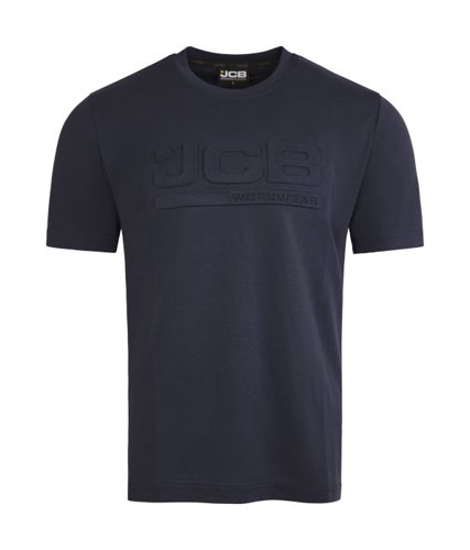 JCB Unisex 3D Embossed T-Shirt Navy 3XL