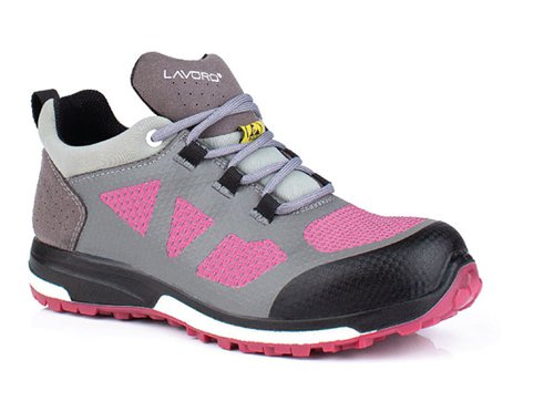 Leia Ladies Esd Shoe Grey/Pink