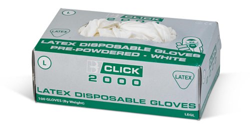 Beeswift Latex Examination Gloves White L (Box of 1000)