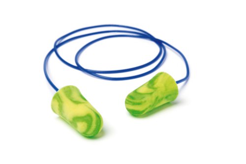Moldex 6900 Pura-Fit Corded Earplugs Pu Foam Green / Yellow (Box of 200) Ear Plugs MOL6900