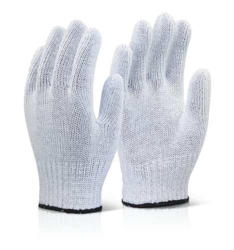 Beeswift Mixed Fibre Gloves Light Weight White  (Box of 240)