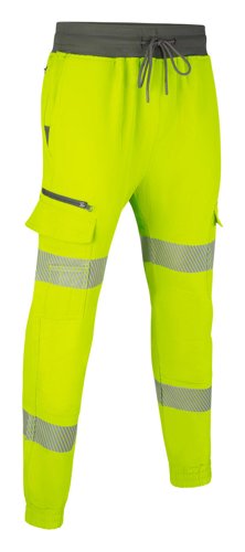 Beeswift Mens Hi-Vis Yellow Work Joggers Med