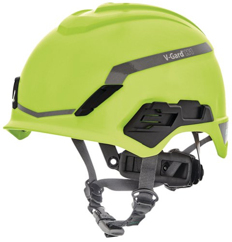 MSA V-Gard H1 Non Vented Helmet Lime Green 