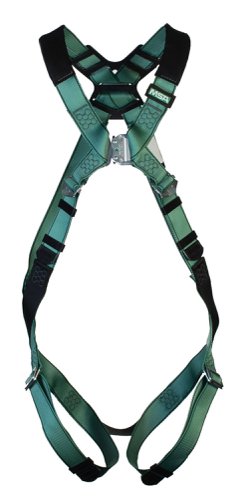 M-MSA1020584 | The V-FORM™full body safety harness allows you to focus on your job - not your harness. Featuring a patent pending RaceFORM™buckle, bulky chest straps are eliminated for a close and superior comfortable fit. The athletic cut of the V-FORM harness contours to the body improving upper torso movement on the job, while its downward adjusting design allows you to quickly adjust your harness for a fit that lasts throughout the day. Giving you the flexibility and adjustability, you need. The new hex style stich patterns make finding broken threads easy when inspecting the harness., 140kg load capacity, Back steel D-Ring, Qwik-Fit buckle connection, Polyester thread, stitching and webbing, Available in sizes small, standard and extra large, EN361:2002 Personal protective equipment against falls from a height. Full body harnesses 
