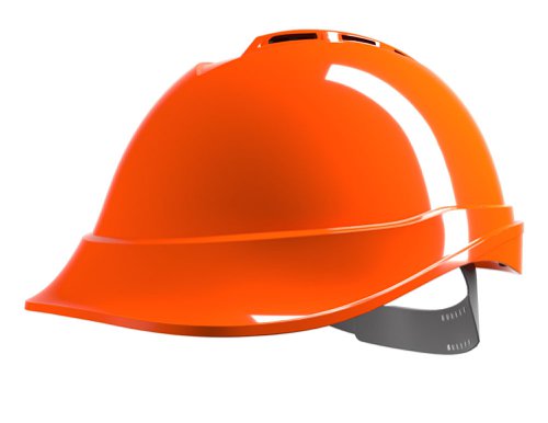 MSA V-Gard 200 Vented Safety Helmet Hi Vis Orange 