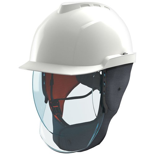 MSA V-Gard 950 Class 2 Electrician Helmet Set White 