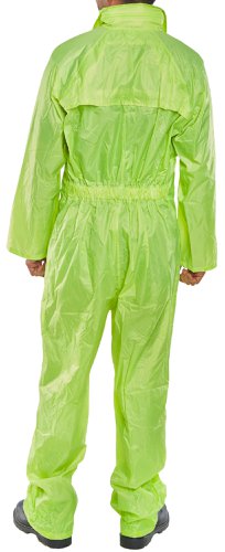 The Beeswift nylon B-Dri Coverall is lightweight with a PVC coating to the reverse. Featuring a concealed hood and a plastic front zip with storm flap, these Coveralls keep you dry with studded cuffs and ankles along with fully taped seams.