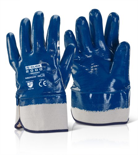 Nitrile S/Cuff F/C H/W Blue Glove