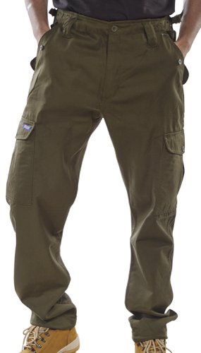 Beeswift Click Combat Trousers Polycotton Olive Green