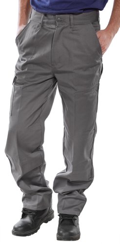 Beeswift Heavyweight Drivers Trousers Grey 30
