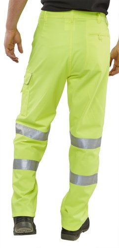 Beeswift Polycotton High Visibility Trousers Beeswift
