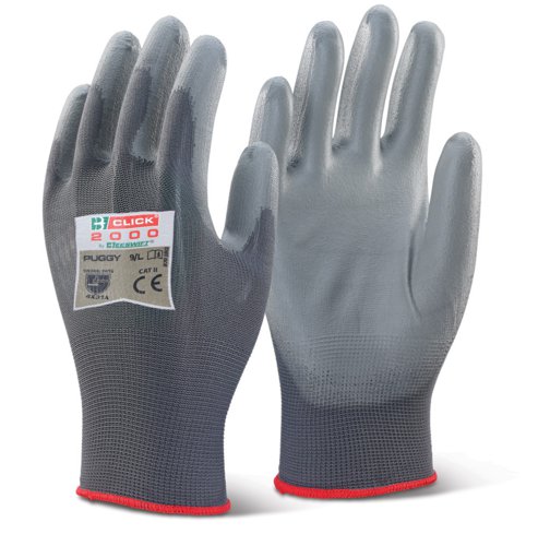 Beeswift Pu Coated Gloves Grey M