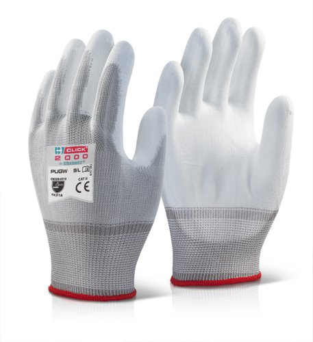 Beeswift Pu Coated Gloves White M